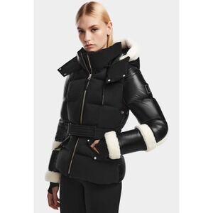 Rudsak $1195 Audrey Sherpa Down Jacket Ski Jacket Black Size XS